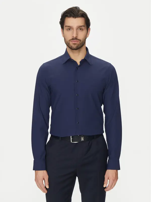 Michael Kors Michael Kors Košulja MK0DS01531 Tamnoplava Slim Fit