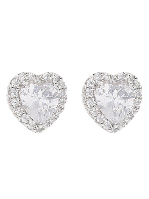 Michael Kors Michael Kors Naušnice Bril Heart Stud MKC1519AN040 Srebrna