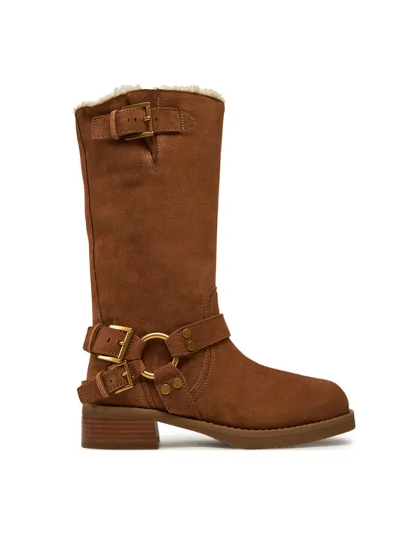 MICHAEL Michael Kors MICHAEL Michael Kors Čizme ispod koljena Crosby 40F4CBFB6S Smeđa