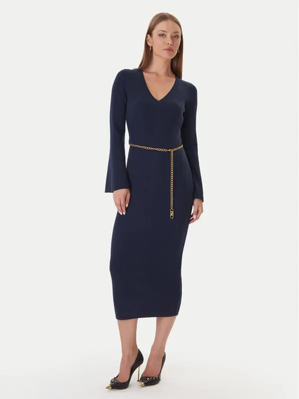 MICHAEL Michael Kors MICHAEL Michael Kors Džemper haljina MF5835G4VR Tamnoplava Slim Fit