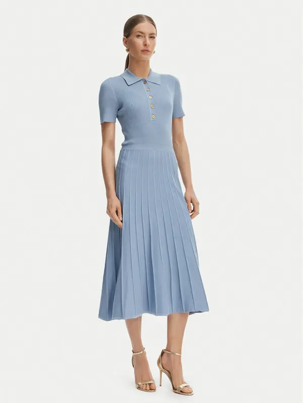 MICHAEL Michael Kors MICHAEL Michael Kors Džemper haljina MT5834F33D Svijetloplava Regular Fit