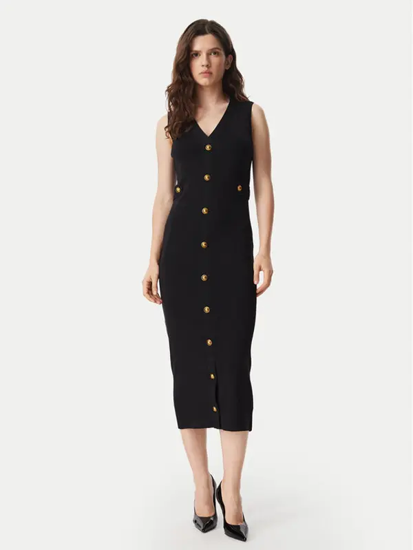 MICHAEL Michael Kors MICHAEL Michael Kors Džemper haljina MT683J25ZV Crna Slim Fit