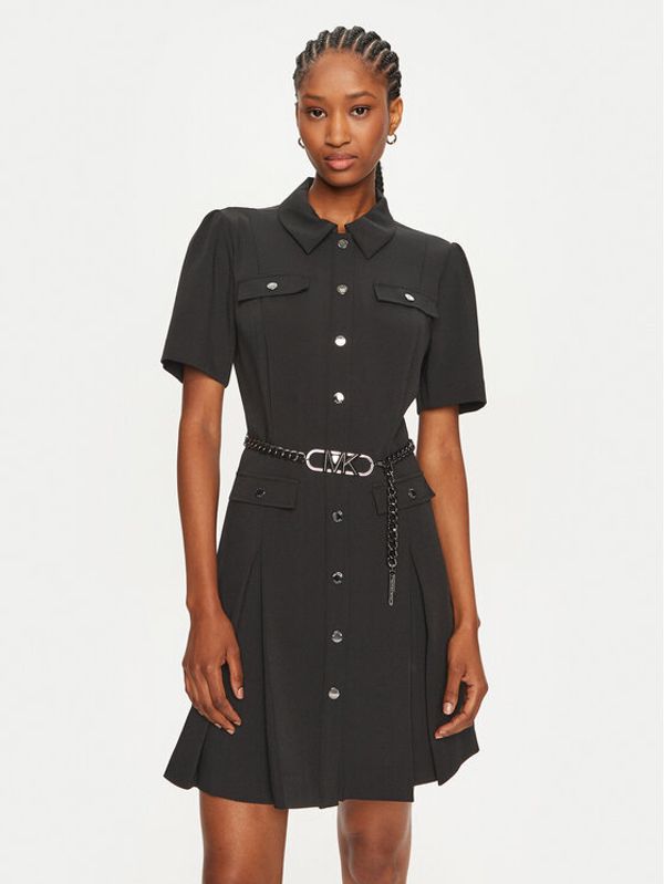 MICHAEL Michael Kors MICHAEL Michael Kors Haljina košulja MF482IZ3GZ Crna Regular Fit