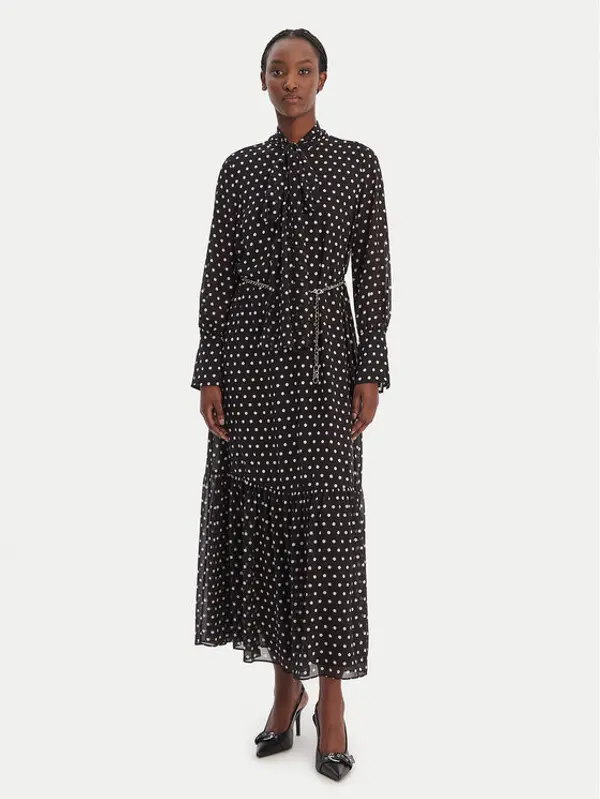 MICHAEL Michael Kors MICHAEL Michael Kors Haljina košulja MR68394K9J Crna A-Line Fit