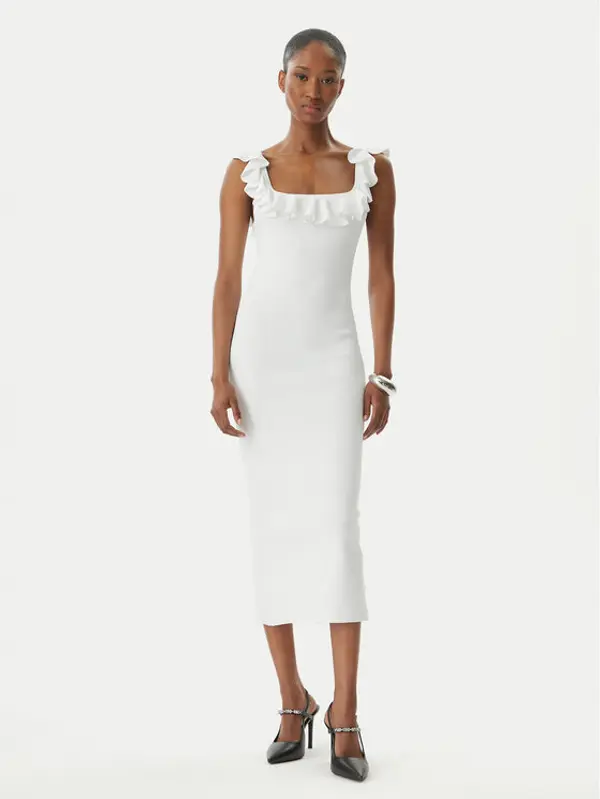 MICHAEL Michael Kors MICHAEL Michael Kors Haljina za svaki dan MS683CG33D Bijela Slim Fit