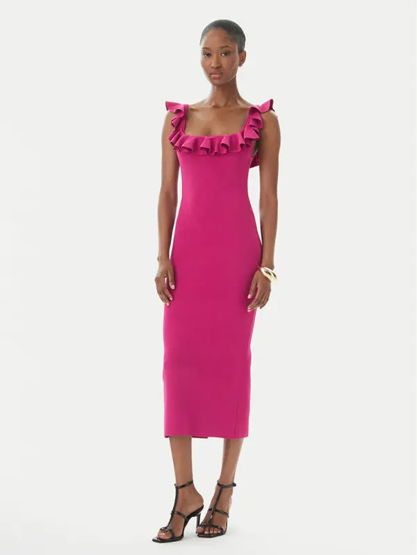 MICHAEL Michael Kors MICHAEL Michael Kors Haljina za svaki dan MS683CG33D Tamno roza Slim Fit