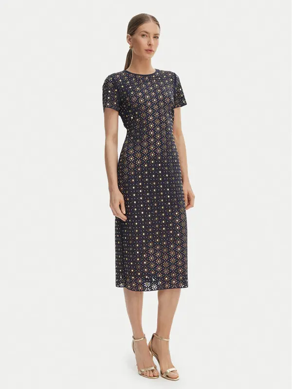 MICHAEL Michael Kors MICHAEL Michael Kors Haljina za svaki dan MS683HED6E Tamnoplava Slim Fit