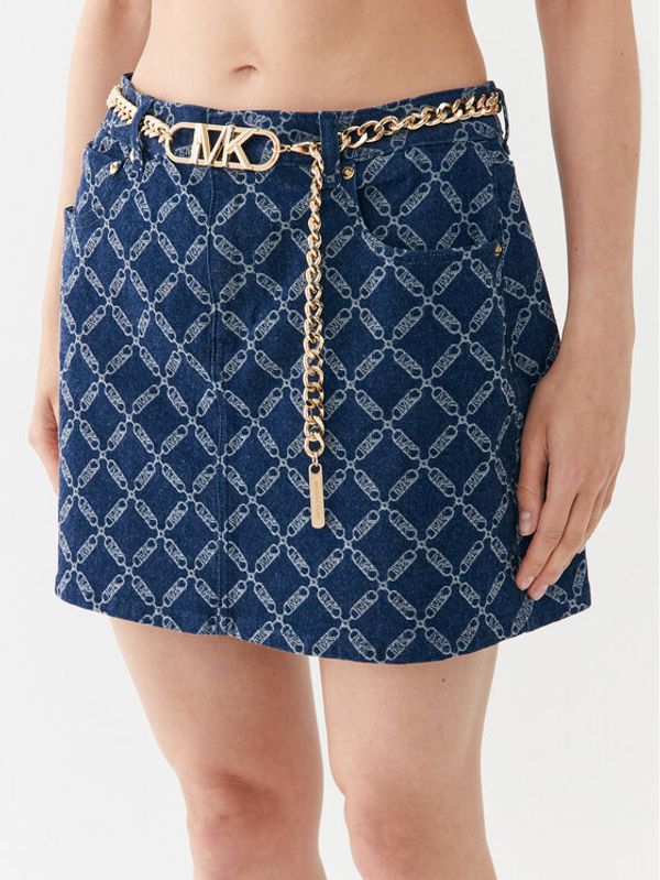 MICHAEL Michael Kors MICHAEL Michael Kors Jeans suknja MF3709D9NJ Tamnoplava Regular Fit