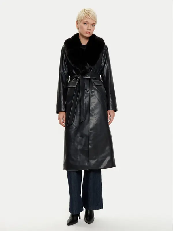 MICHAEL Michael Kors MICHAEL Michael Kors Kaput od umjetne kože 77B1402M52 Crna Regular Fit