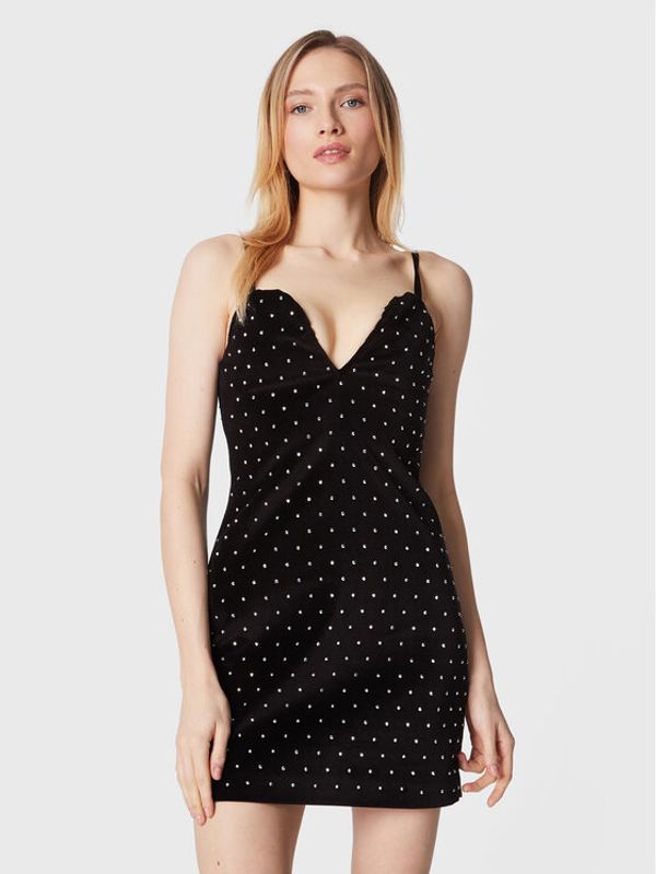 MICHAEL Michael Kors MICHAEL Michael Kors Koktel haljina Embellished Bustier MF2819W6LN Crna Slim Fit