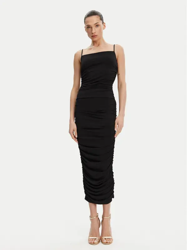 MICHAEL Michael Kors MICHAEL Michael Kors Koktel haljina MS582MIH6J Crna Slim Fit