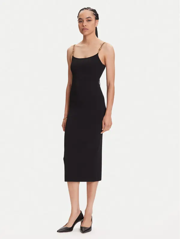 MICHAEL Michael Kors MICHAEL Michael Kors Koktel haljina MT5831M33D Crna Slim Fit