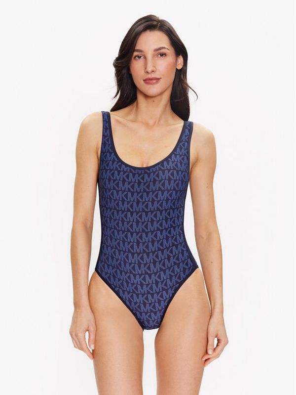 MICHAEL Michael Kors MICHAEL Michael Kors Kupaći kostim Signature Logo MM2N188 Tamnoplava