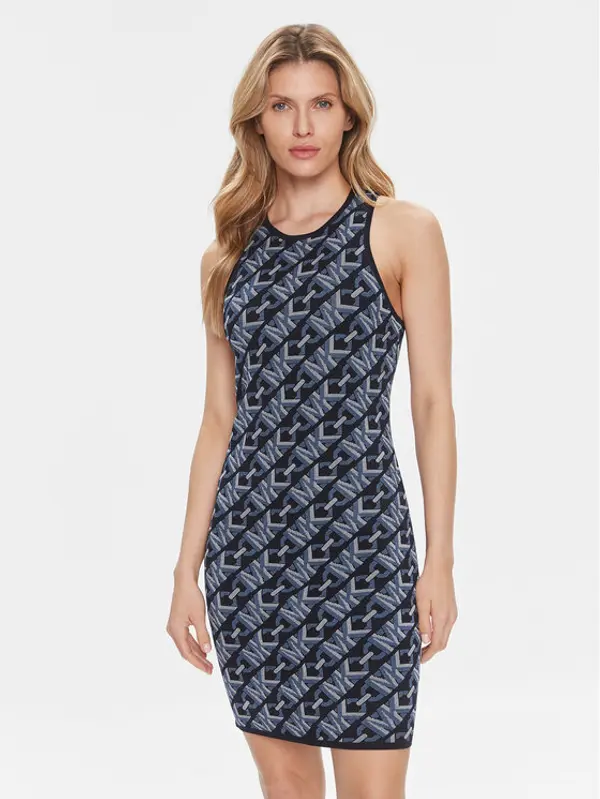 MICHAEL Michael Kors MICHAEL Michael Kors Ljetna haljina MH381SL9Z6 Tamnoplava Slim Fit