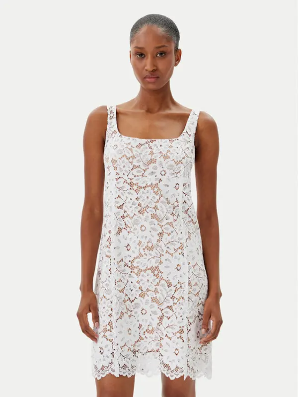 MICHAEL Michael Kors MICHAEL Michael Kors Ljetna haljina MS582WGGTA Bijela Slim Fit