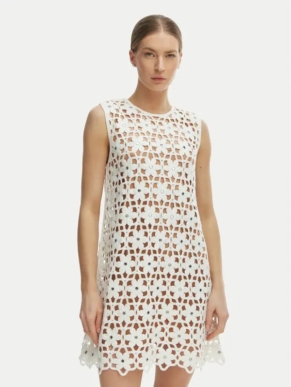 MICHAEL Michael Kors MICHAEL Michael Kors Ljetna haljina MS683CWKNE Bijela Slim Fit