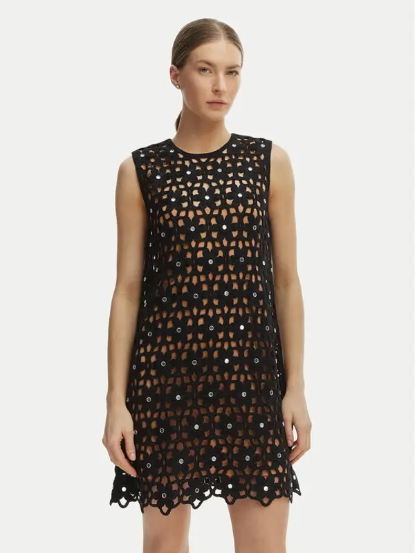 MICHAEL Michael Kors MICHAEL Michael Kors Ljetna haljina MS683CWKNE Crna Slim Fit