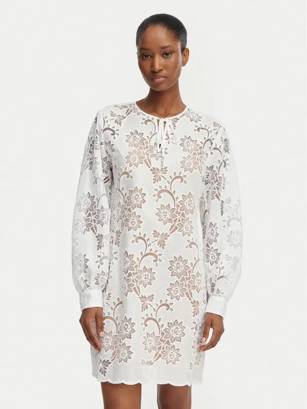 MICHAEL Michael Kors MICHAEL Michael Kors Ljetna haljina MS683E2KR2 Bijela Relaxed Fit