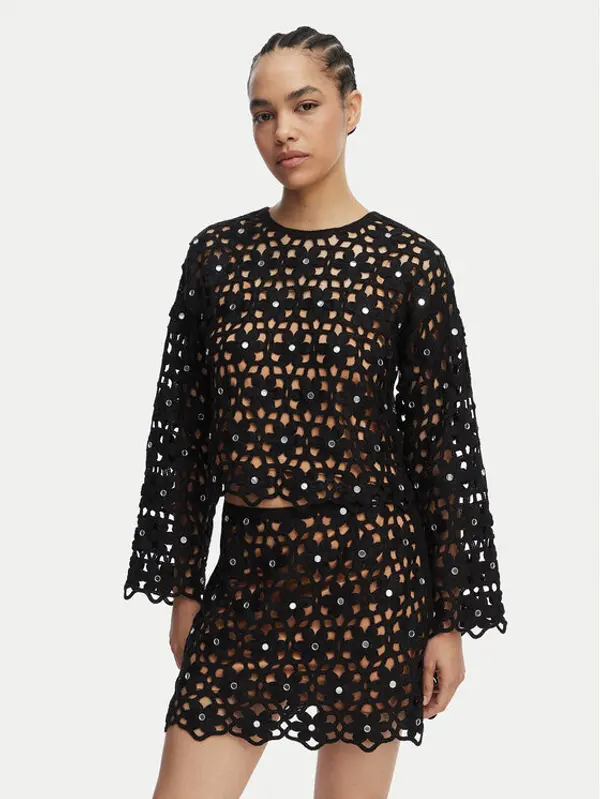 MICHAEL Michael Kors MICHAEL Michael Kors Majica MS651ZMKNE Crna Regular Fit