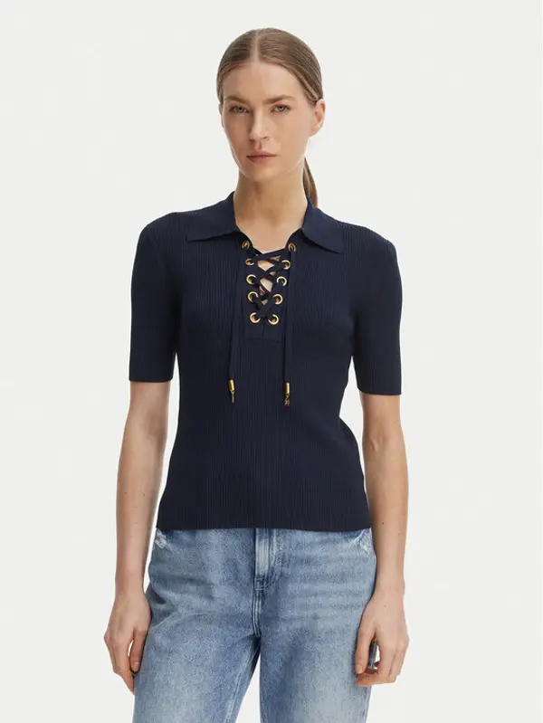 MICHAEL Michael Kors MICHAEL Michael Kors Majica MS661FZ5ZV Tamnoplava Slim Fit