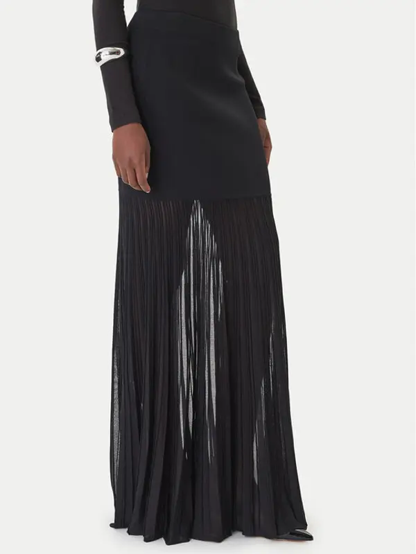 MICHAEL Michael Kors MICHAEL Michael Kors Maxi suknja MS670LHBFD Crna Slim Fit