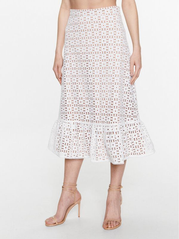 MICHAEL Michael Kors MICHAEL Michael Kors Midi suknja MS370978BK Bijela Regular Fit