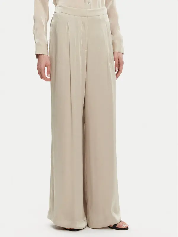 MICHAEL Michael Kors MICHAEL Michael Kors Palazzo hlače MS430638BB Bež Wide Leg