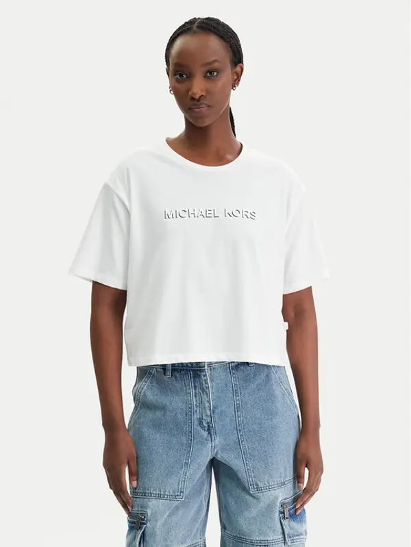MICHAEL Michael Kors MICHAEL Michael Kors T-shirt MR651Z797J Bijela Regular Fit