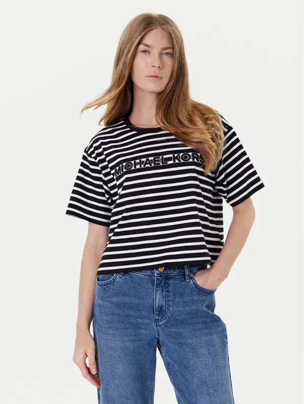 MICHAEL Michael Kors MICHAEL Michael Kors T-shirt MT551R9HM7 Crna Relaxed Fit
