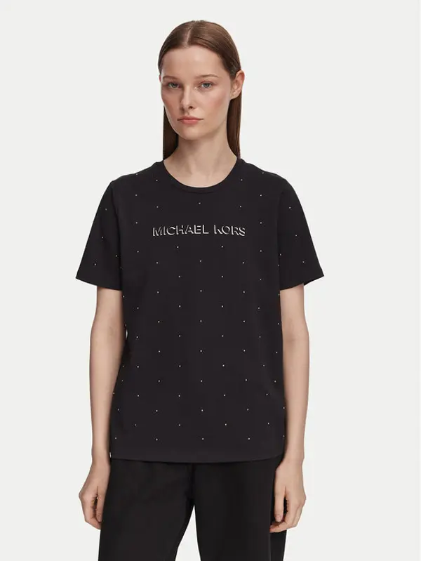 MICHAEL Michael Kors MICHAEL Michael Kors T-shirt MT6524Y97J Crna Regular Fit