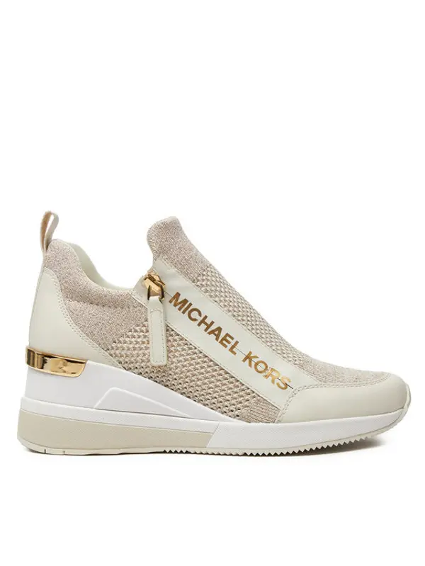 MICHAEL Michael Kors MICHAEL Michael Kors Tenisice Wills Metallic Stretch Knit Trainer 43S3WIFS4D Bež