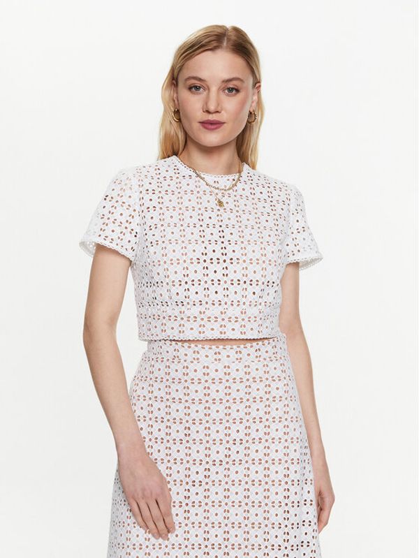 MICHAEL Michael Kors MICHAEL Michael Kors Top MS340HG8BK Bijela Slim Fit