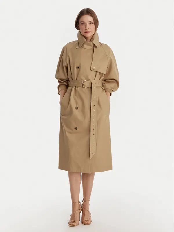 MICHAEL Michael Kors MICHAEL Michael Kors Trench MR620FLKQH Bež Oversize