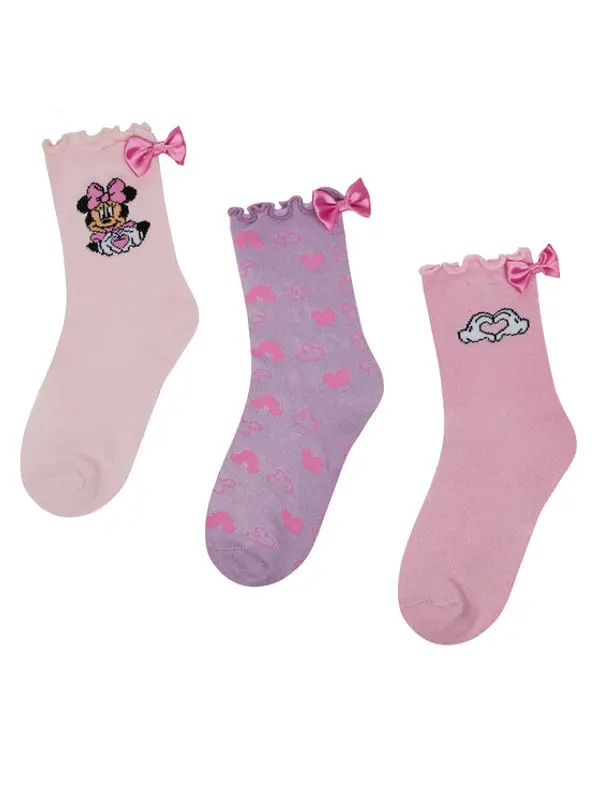 Mickey&Friends Mickey&Friends Duge čarape ACCCS-SS25-327DSTC(3-PACK) Ružičasta