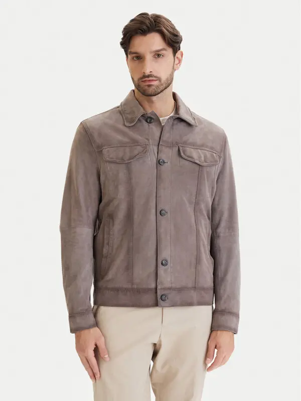 Milestone Milestone Prijelazna jakna Maurice 611613 60745 Smeđa Regular Fit