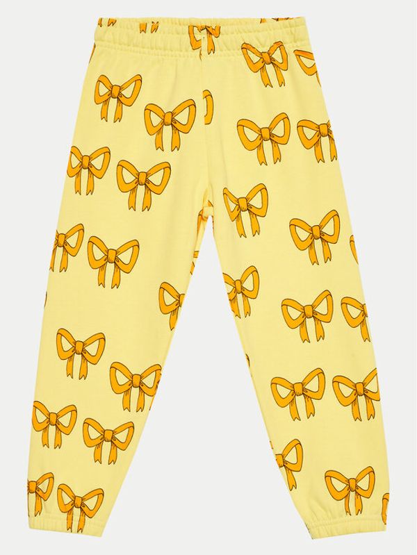 MINI RODINI Mini Rodini Donji dio trenerke Bow 2473013323 Žuta Regular Fit