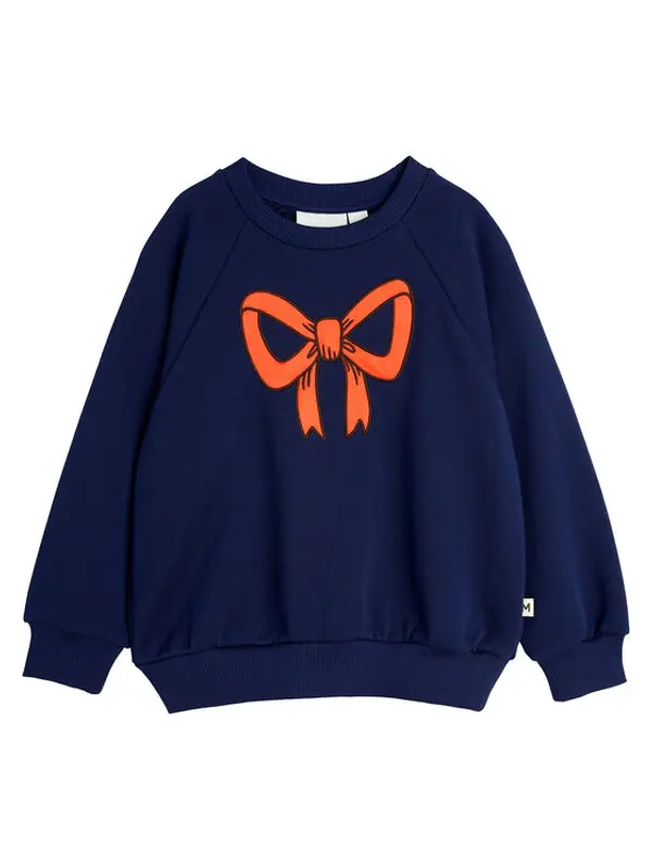 MINI RODINI MINI RODINI Majica dugih rukava Bow 2512012960 Tamnoplava Regular Fit
