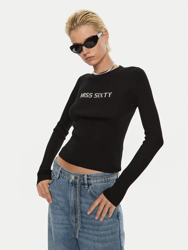 Miss Sixty Miss Sixty Majica 6L3RJ7291000 Crna Regular Fit