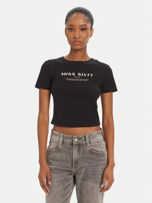 Miss Sixty Miss Sixty T-shirt 6L1SJ4300000 Crna Slim Fit