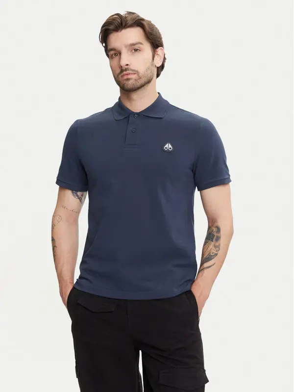 Moose Knuckles Moose Knuckles Polo Everett M34MT712 Tamnoplava Slim Fit
