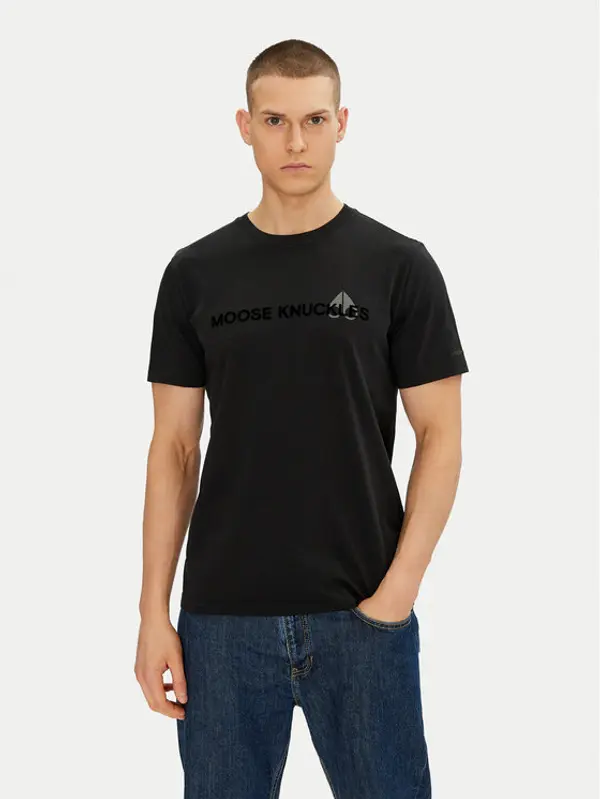 Moose Knuckles Moose Knuckles T-shirt Conway M15MT760 Crna Regular Fit
