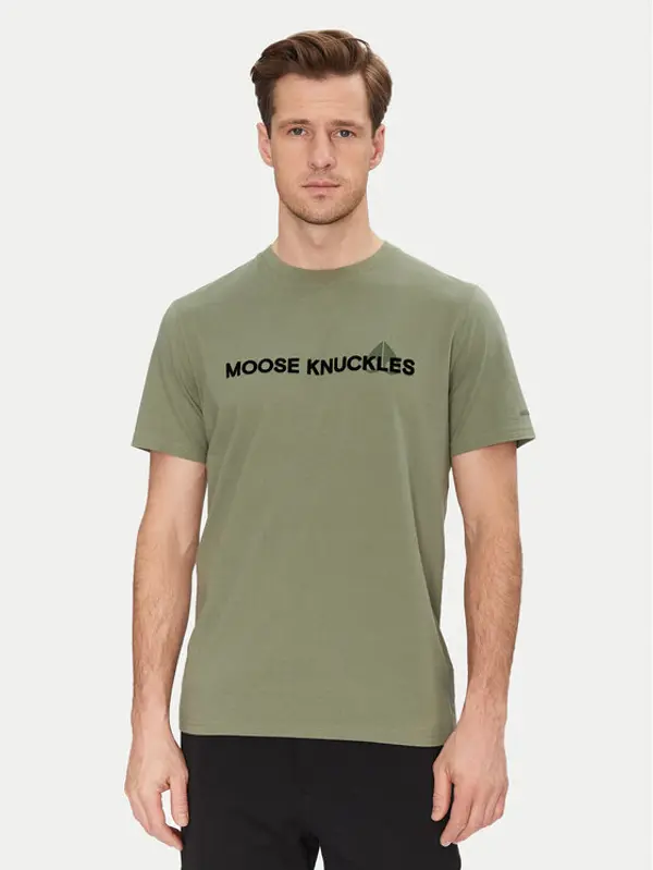 Moose Knuckles Moose Knuckles T-shirt Conway M15MT760 Zelena Regular Fit