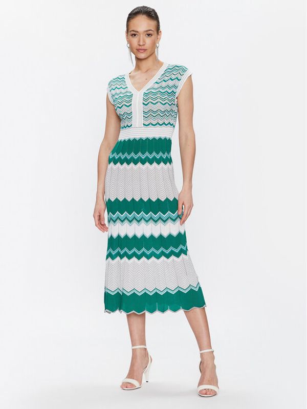 Morgan Morgan Džemper haljina 231-RMGUI Zelena Regular Fit