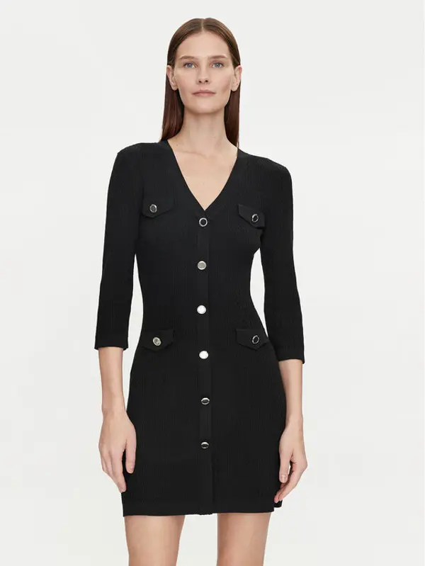 Morgan Morgan Džemper haljina 241-RMLILY Crna Slim Fit