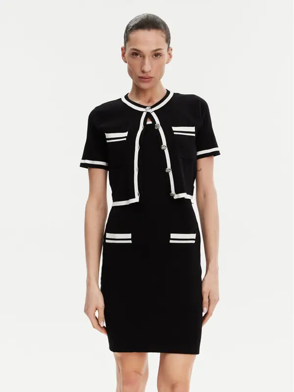 Morgan Morgan Džemper haljina 251-RMBIBI Crna Slim Fit