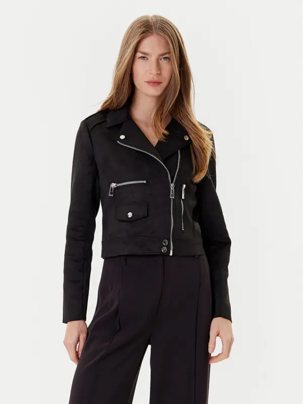 Morgan Morgan Jakna od imitacije kože 241-GOUSMI Crna Regular Fit