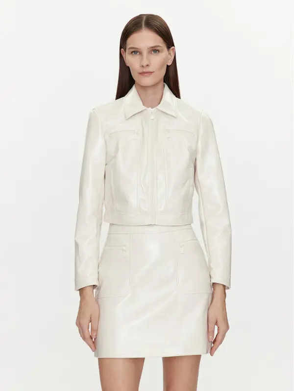Morgan Morgan Jakna od imitacije kože 241-VBOWL Bež Slim Fit