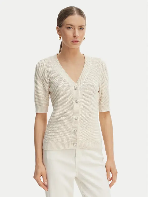 Morgan Morgan Kardigan 261-MYRTILE Bež Slim Fit