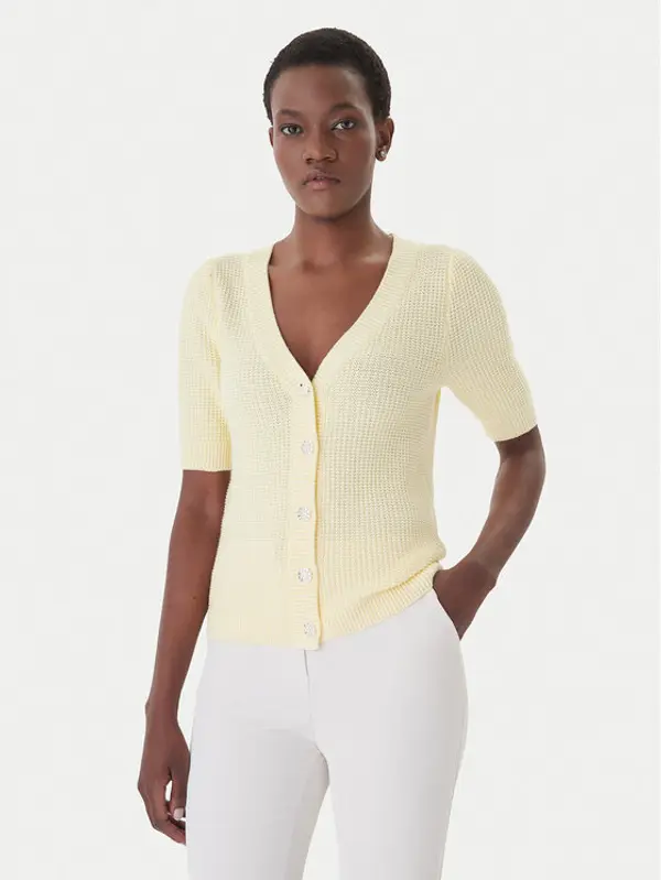 Morgan Morgan Kardigan 261-MYRTILE Žuta Slim Fit