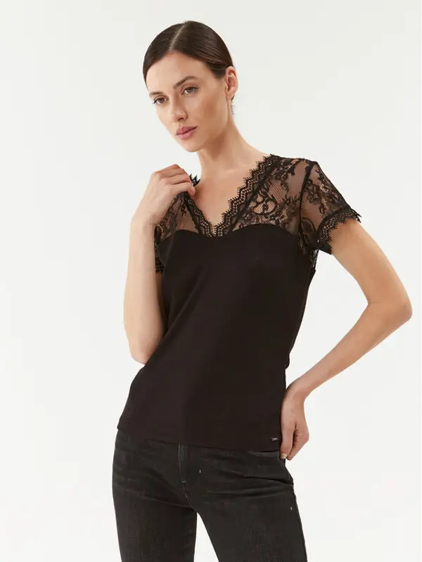 Morgan Morgan Majica 232-DLAMI Crna Slim Fit